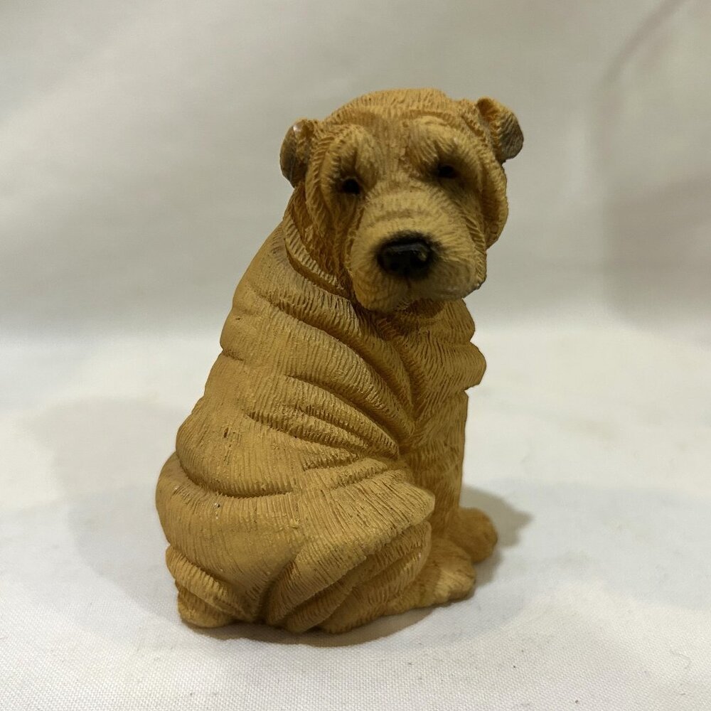 Resin Shar Pei Dog Figurine 3" K9 Kreations Hollywood California 2002 China